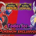 Lista de Pokémon exclusivos de Escarlata y Púrpura